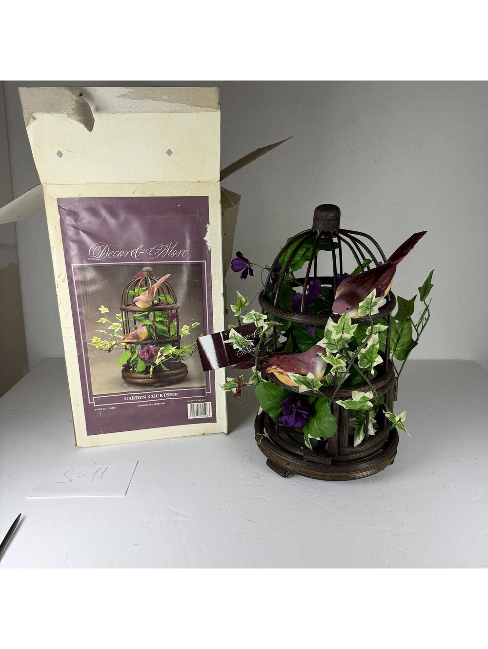 Vintage House of Lloyd Decor & More Garden Courtship Birdcage S-11